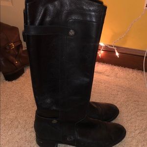 Very loved black riding boots - 10